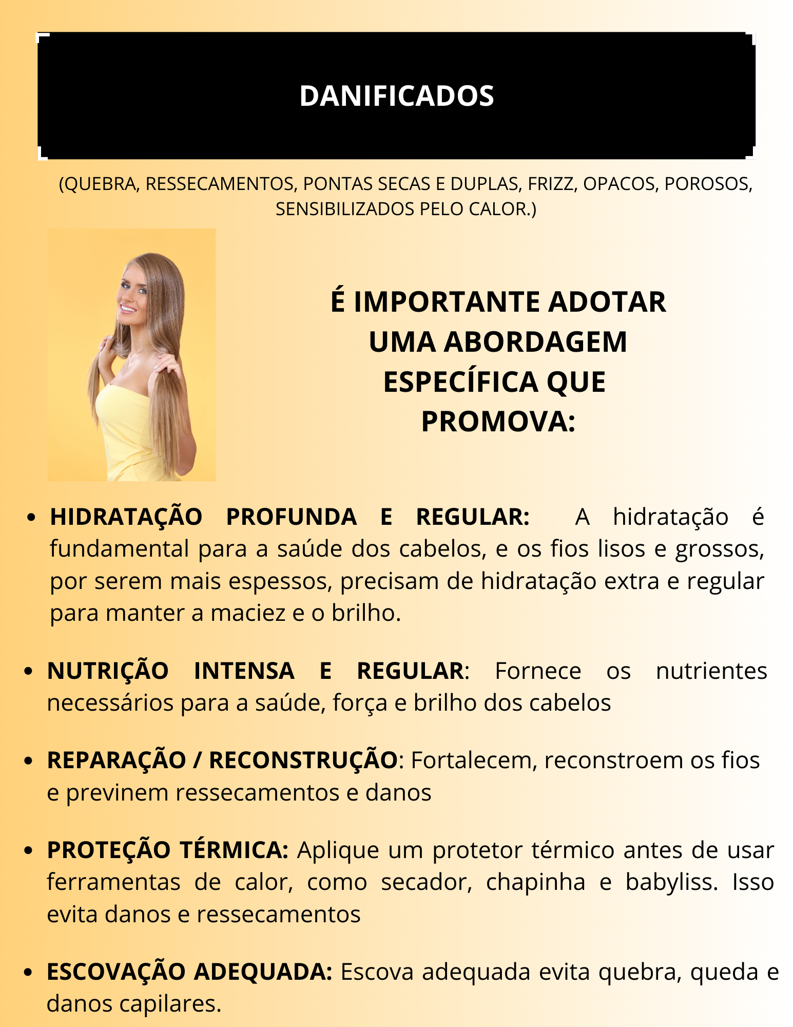 Capa Dor Cabelos danificados